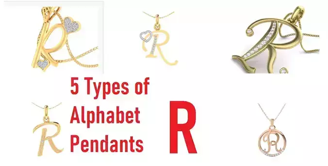Letter Alphabet-R pendant 3dm stl render detail 3D print model