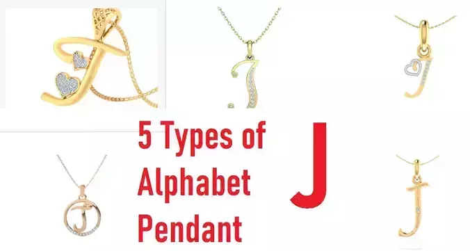 Letter Alphabet-J pendant 3dm stl render detail 3D print model