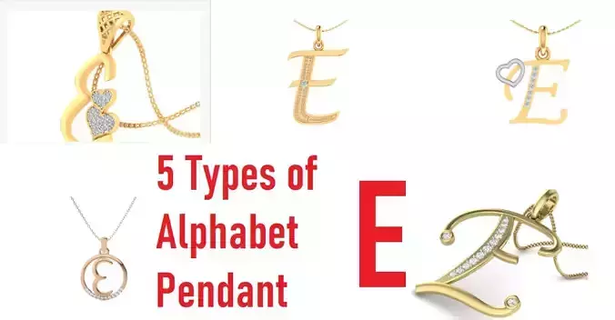 Letter Alphabet-E pendant 3dm stl render detail 3D print model