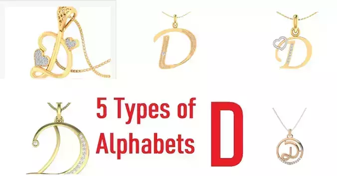 Letter Alphabet-D pendant 3dm stl render detail 3D print model