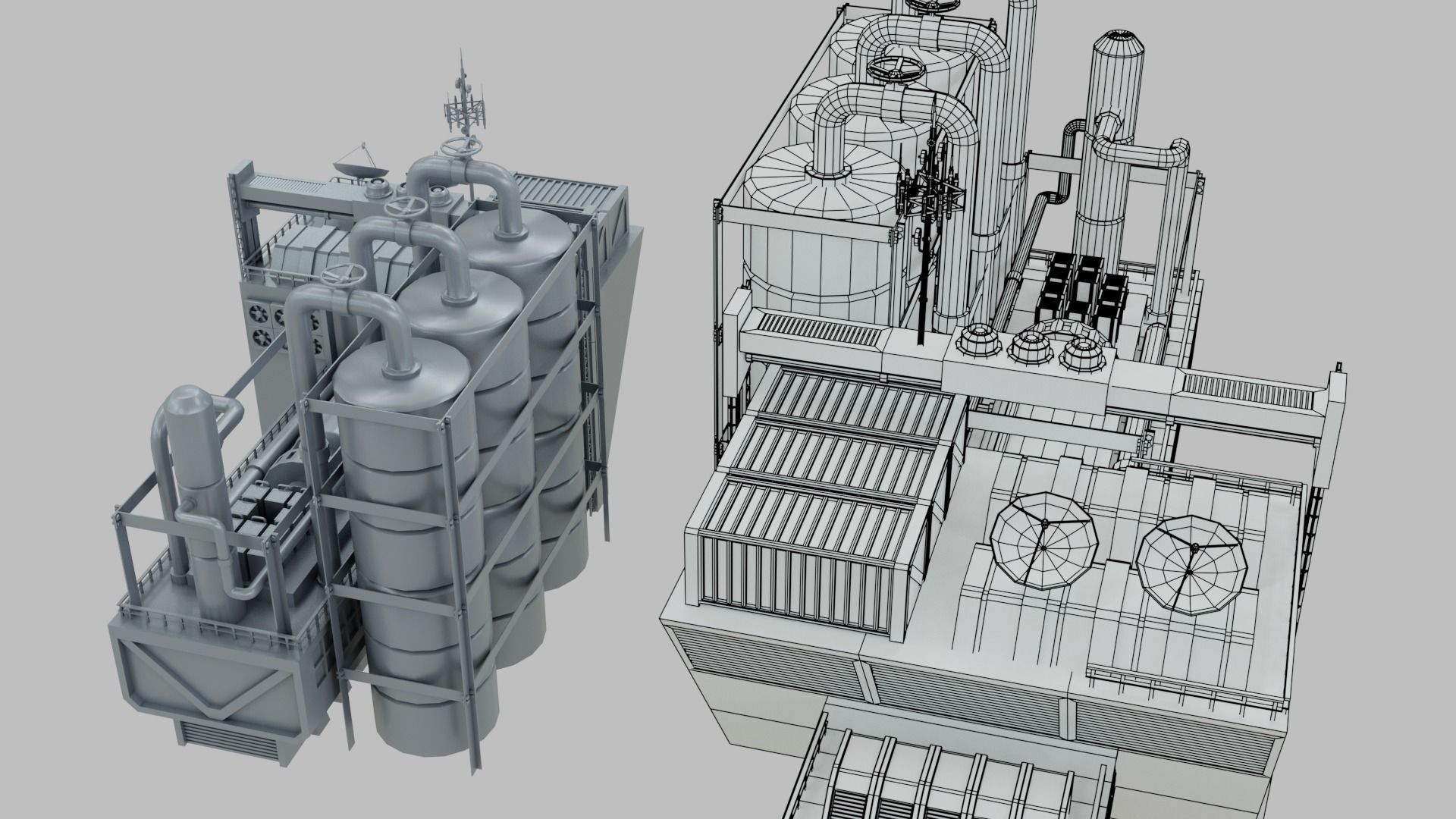 Sci-Fi Industrial Base 3D model_10