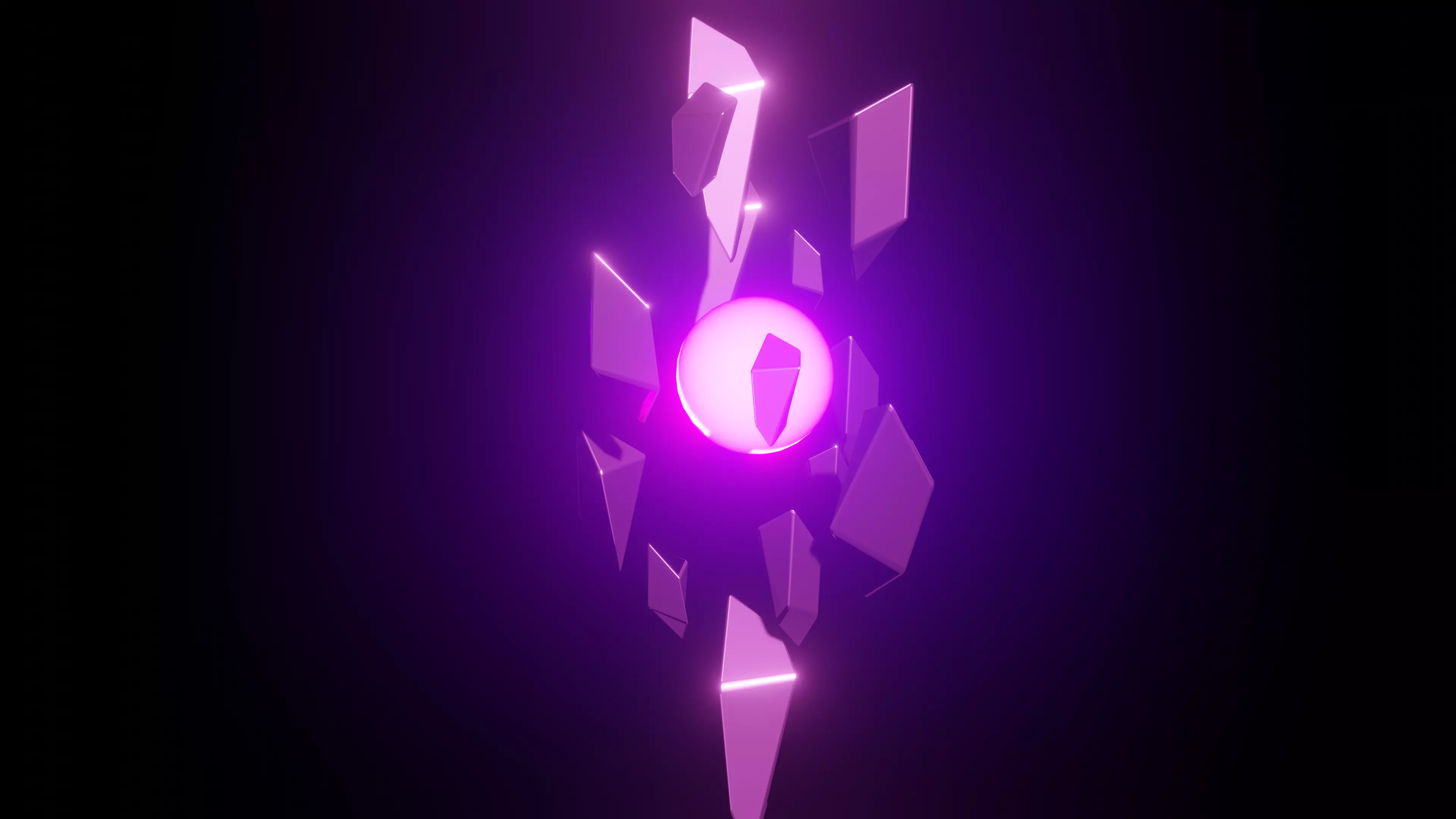 Purple Crystal Animation Free low-poly 3D model