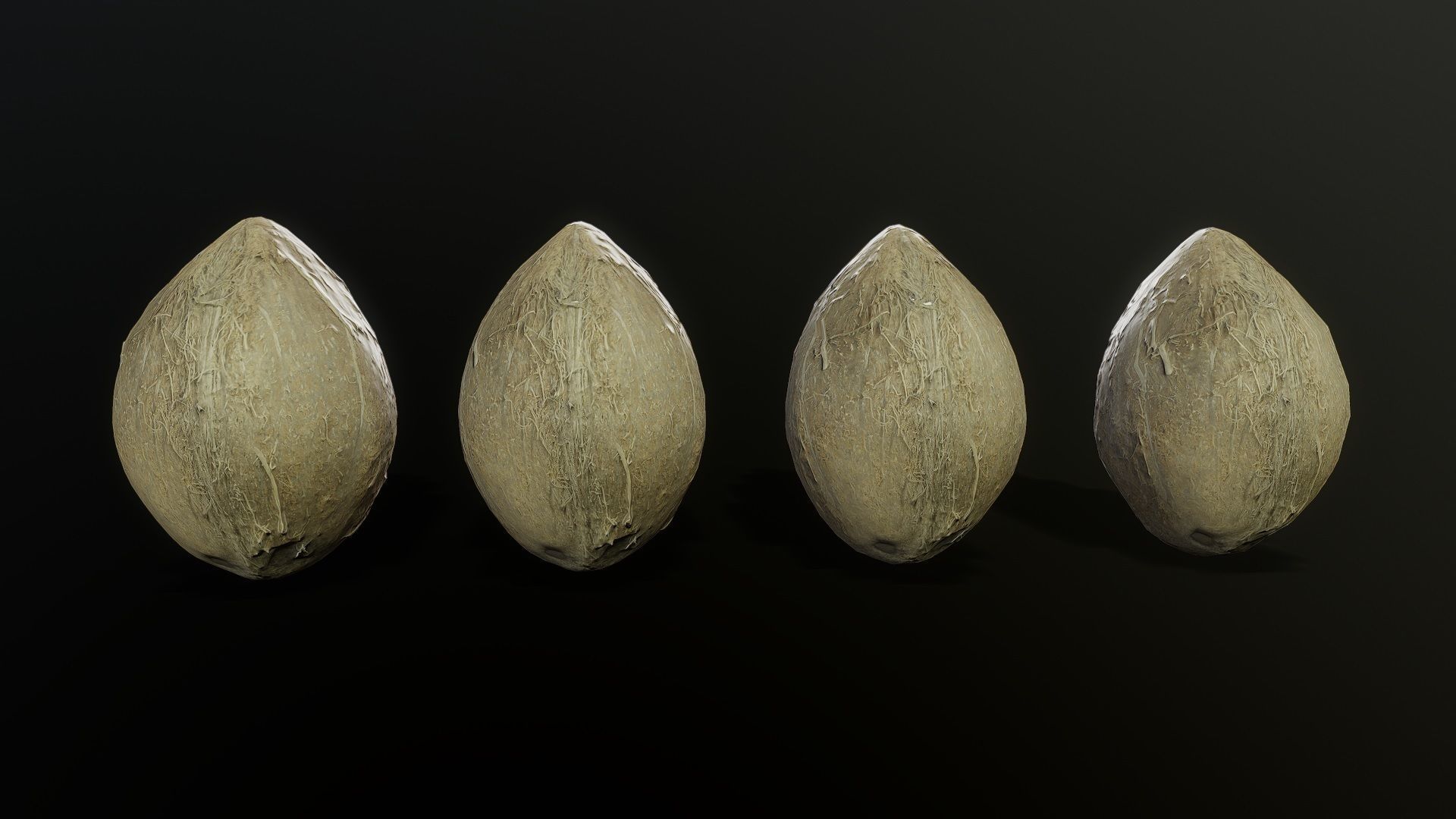 3D Scan Coconut 02 Low-poly 3D model_4