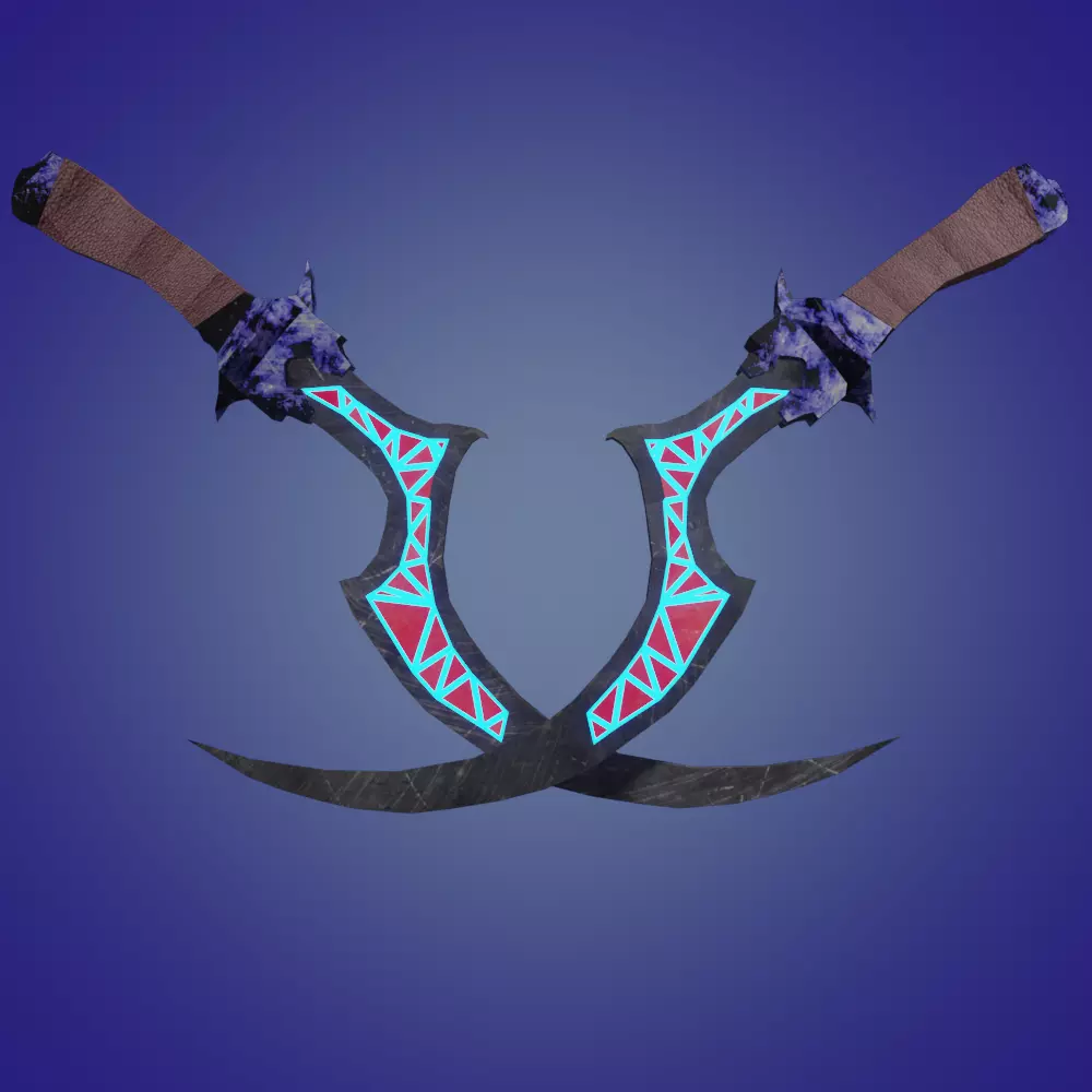 Stylized dagger with transparent inner crystal lwo-poly Free low-poly 3D model