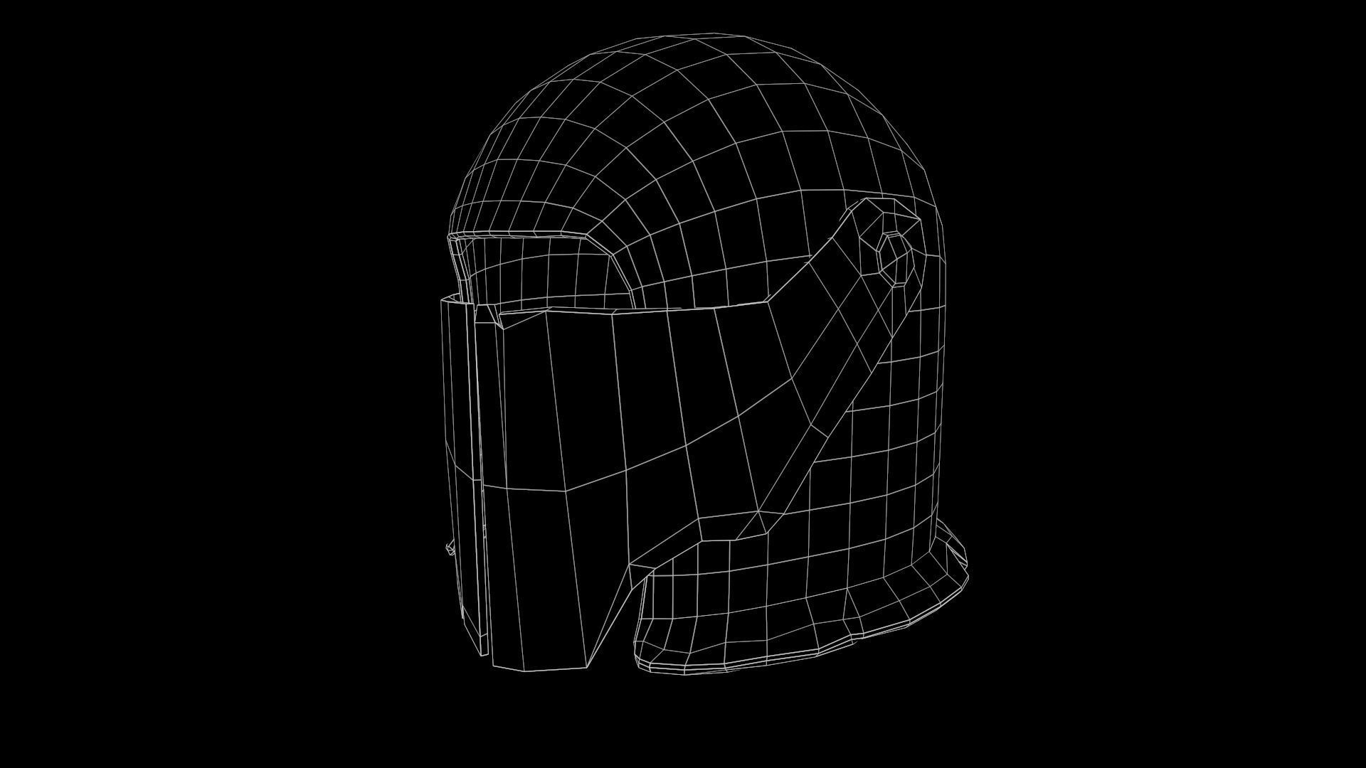 Knights Helmet with PBR material Low-poly 3d model Low-poly 3D model_8