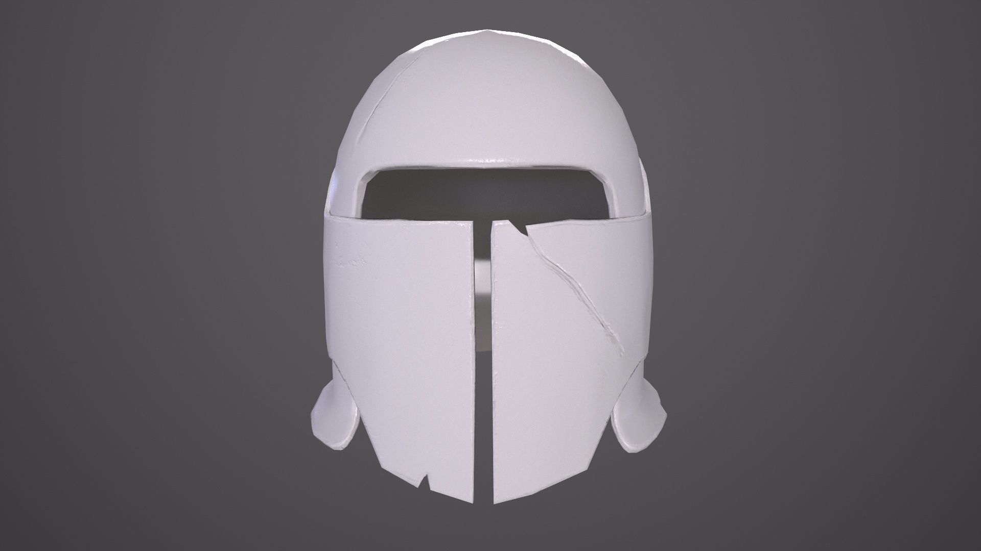 Knights Helmet with PBR material Low-poly 3d model Low-poly 3D model_12