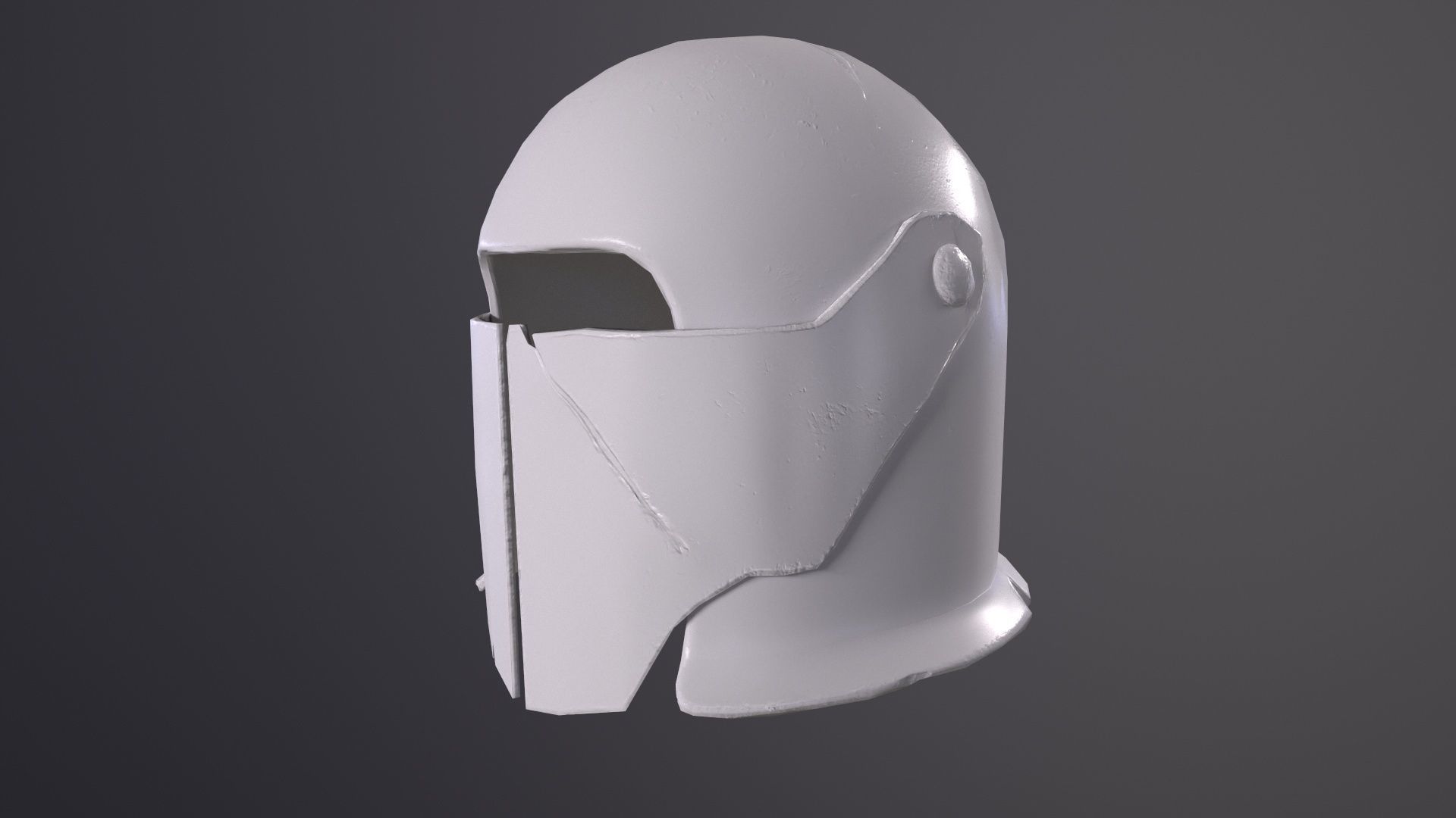 Knights Helmet with PBR material Low-poly 3d model Low-poly 3D model_7