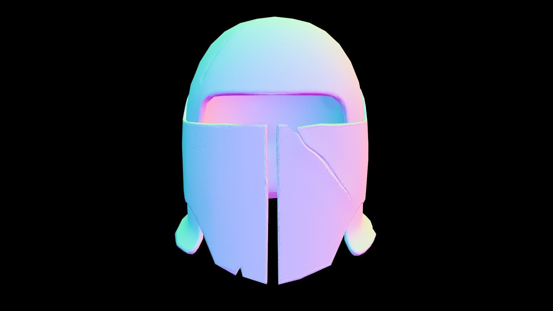 Knights Helmet with PBR material Low-poly 3d model Low-poly 3D model_13