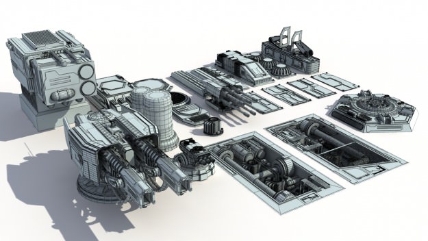 Scifi details and greeble 3D model_20