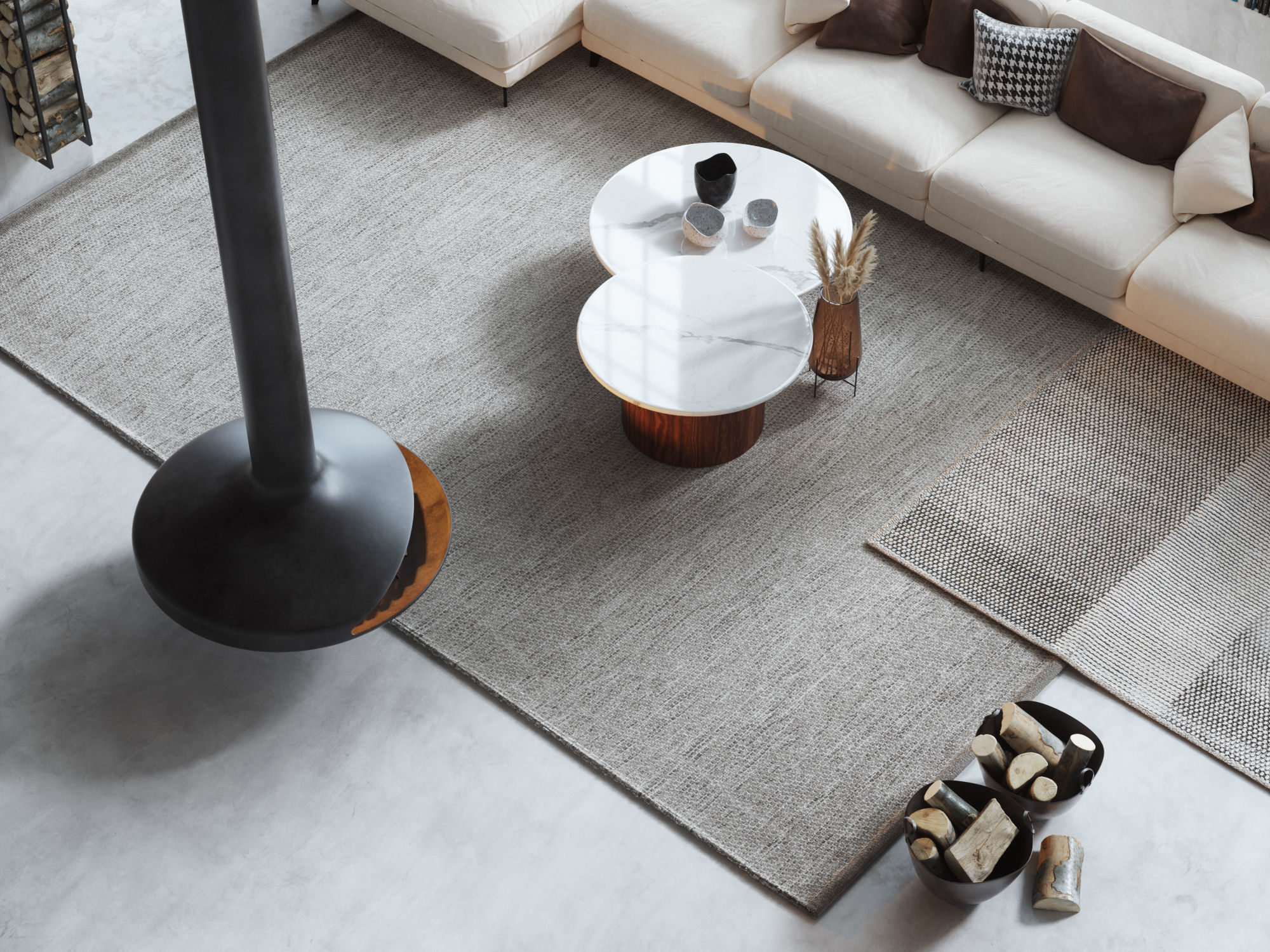 Boho Design Interior Scene for Cinema 4D and Octane Render 3D model_3