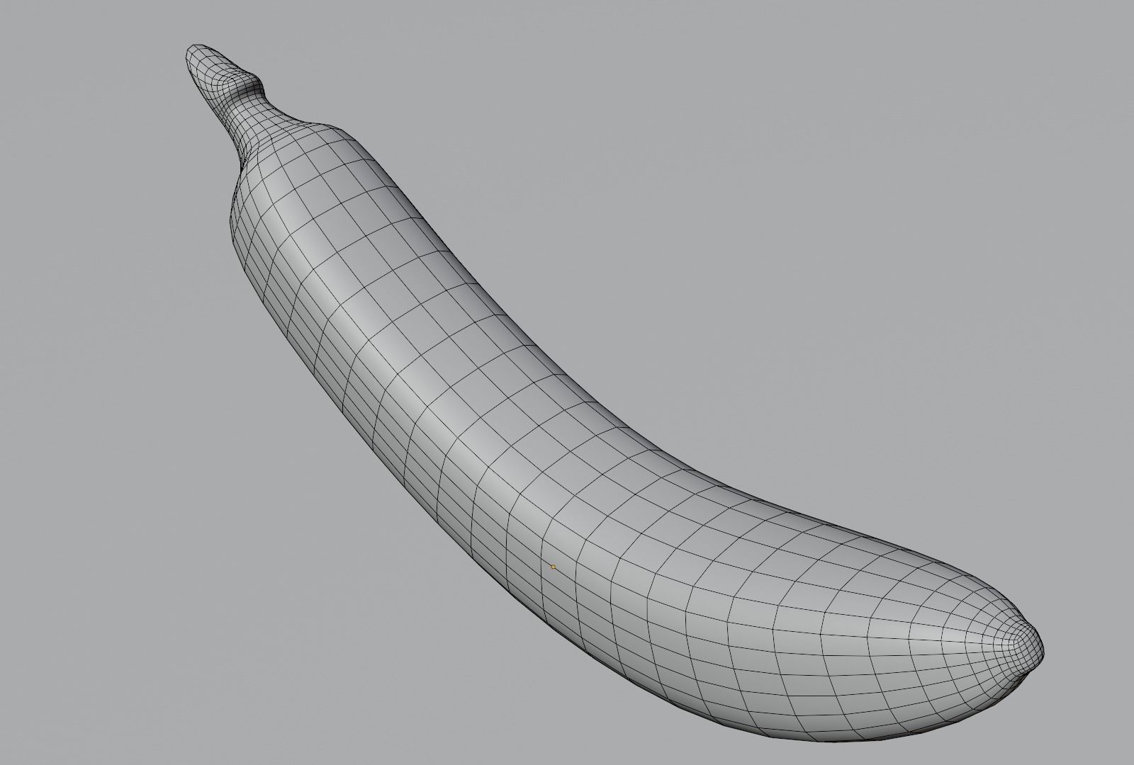 Low Poly Unpeeled Banana Free low-poly 3D model_6