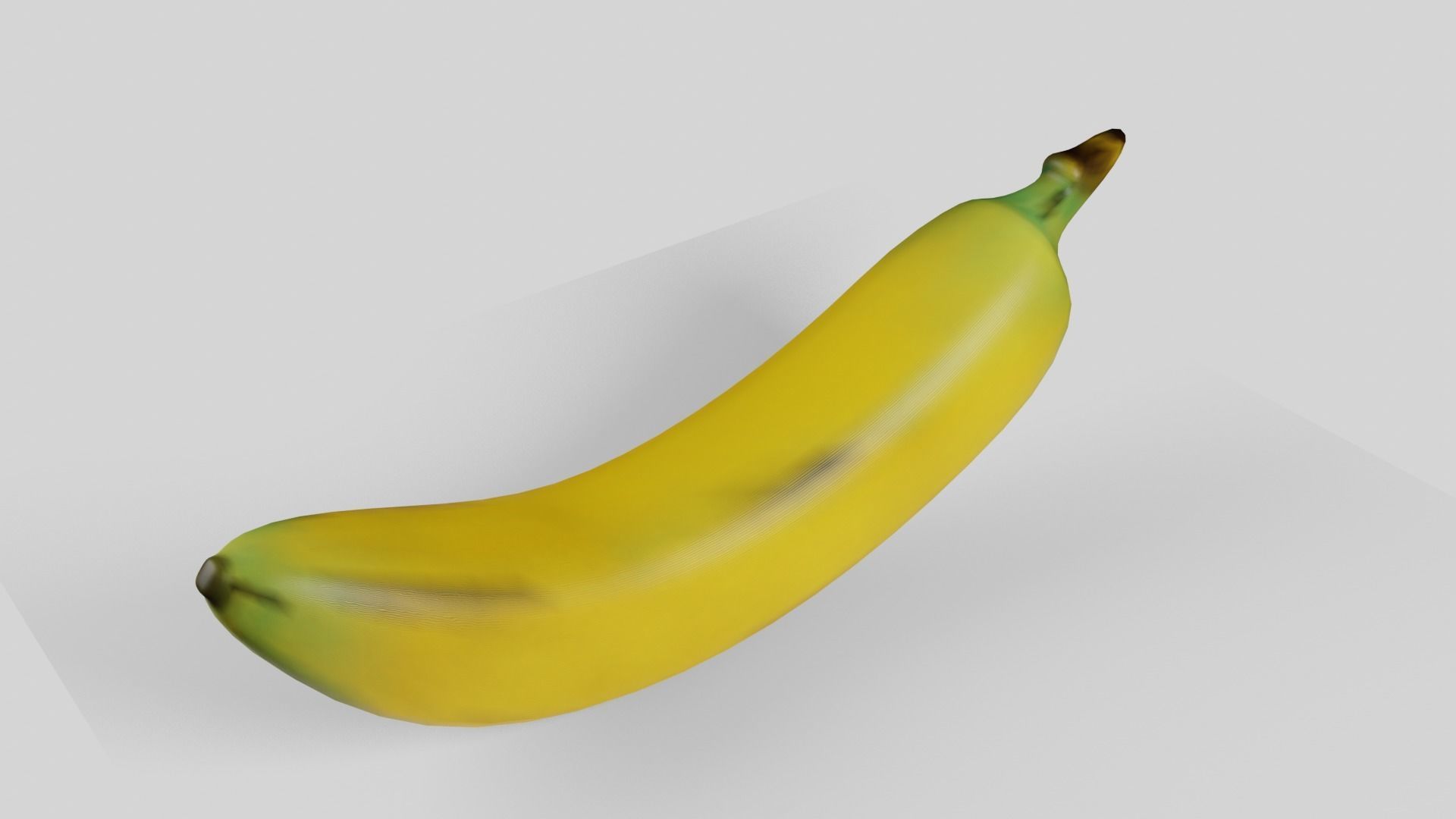 Low Poly Unpeeled Banana Free low-poly 3D model_2