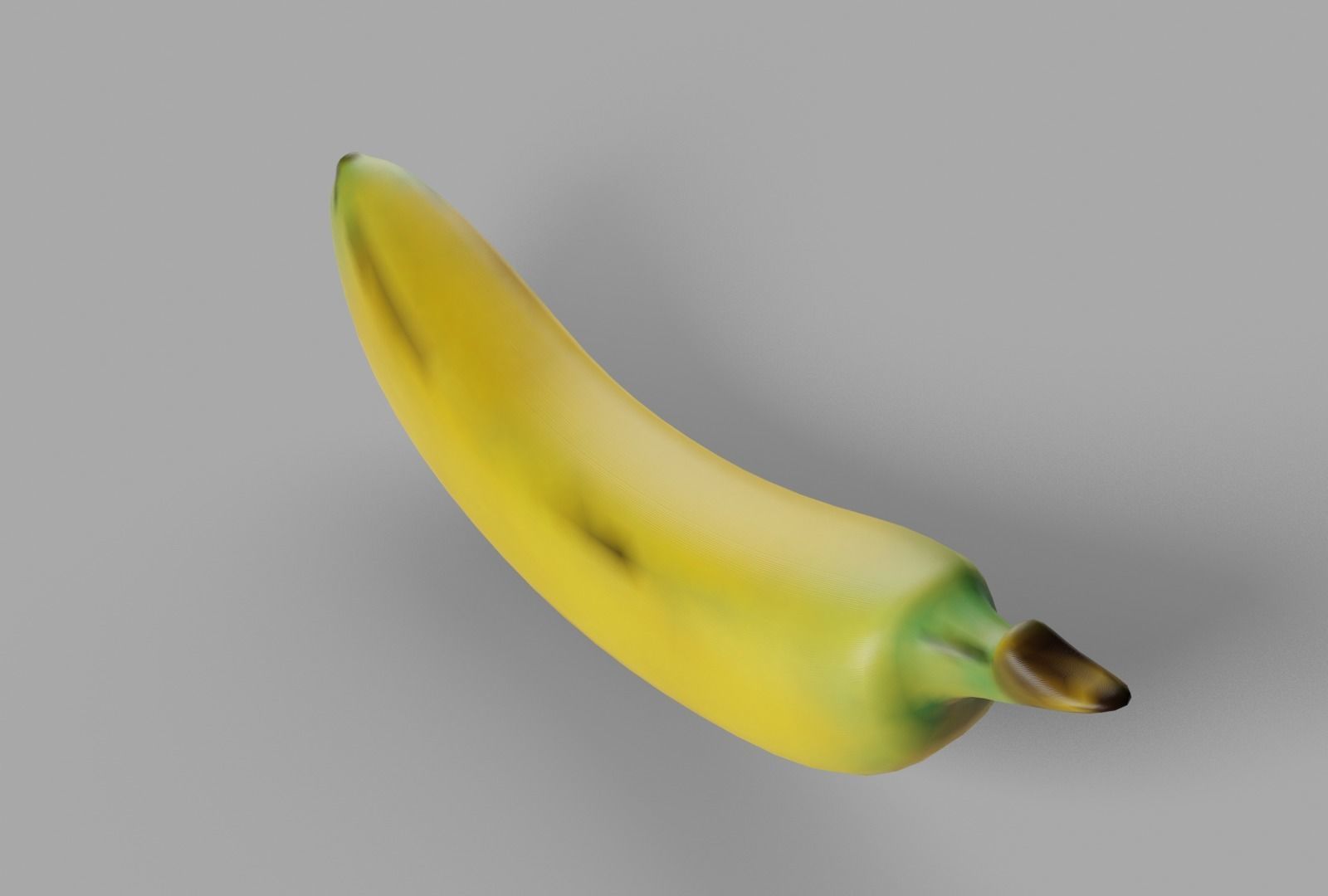 Low Poly Unpeeled Banana Free low-poly 3D model_1
