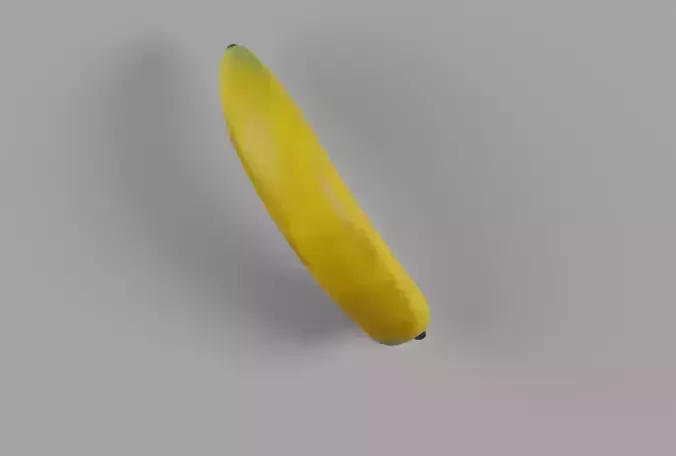 Low Poly Unpeeled Banana