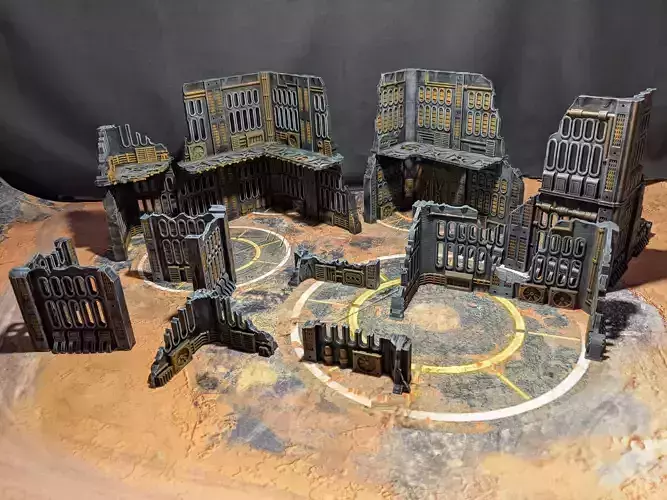 SCI-FI FACTORY RUINS 3D print model