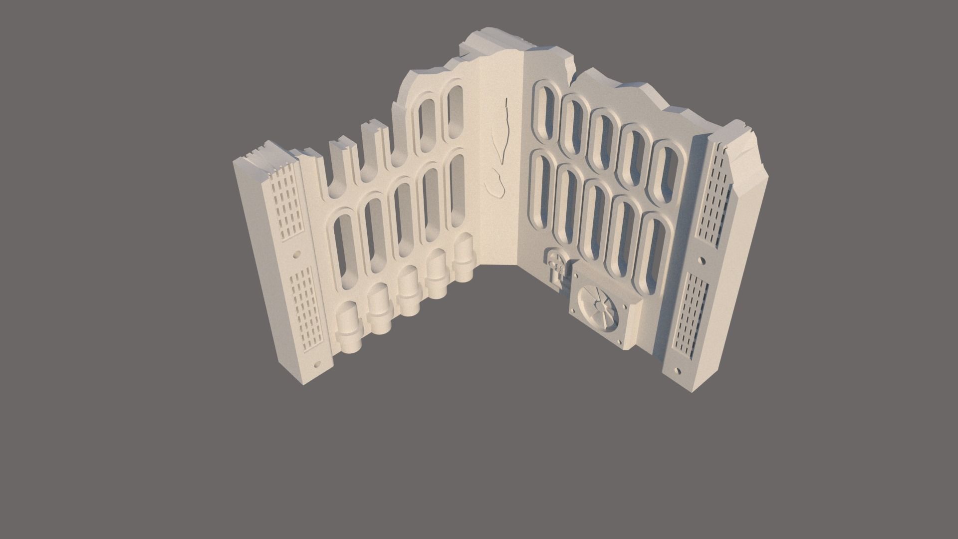 SCI-FI FACTORY RUINS 3D print model_12