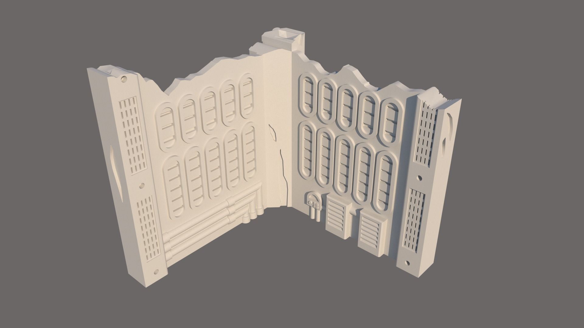 SCI-FI FACTORY RUINS 3D print model_13