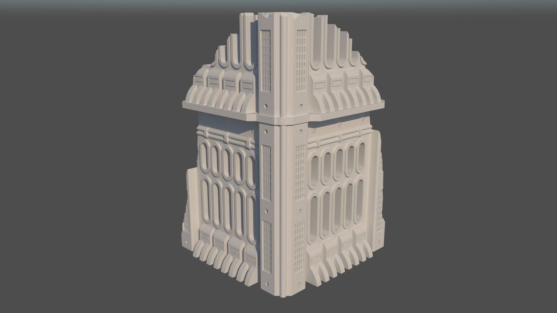 SCI-FI FACTORY RUINS 3D print model_9