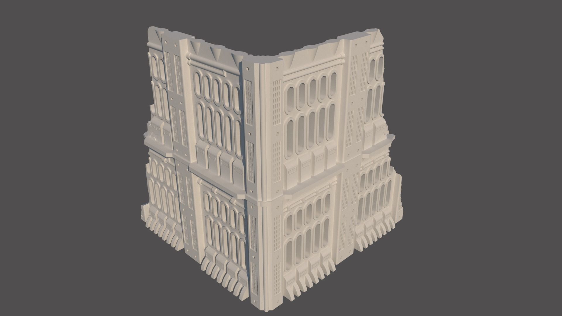 SCI-FI FACTORY RUINS 3D print model_2