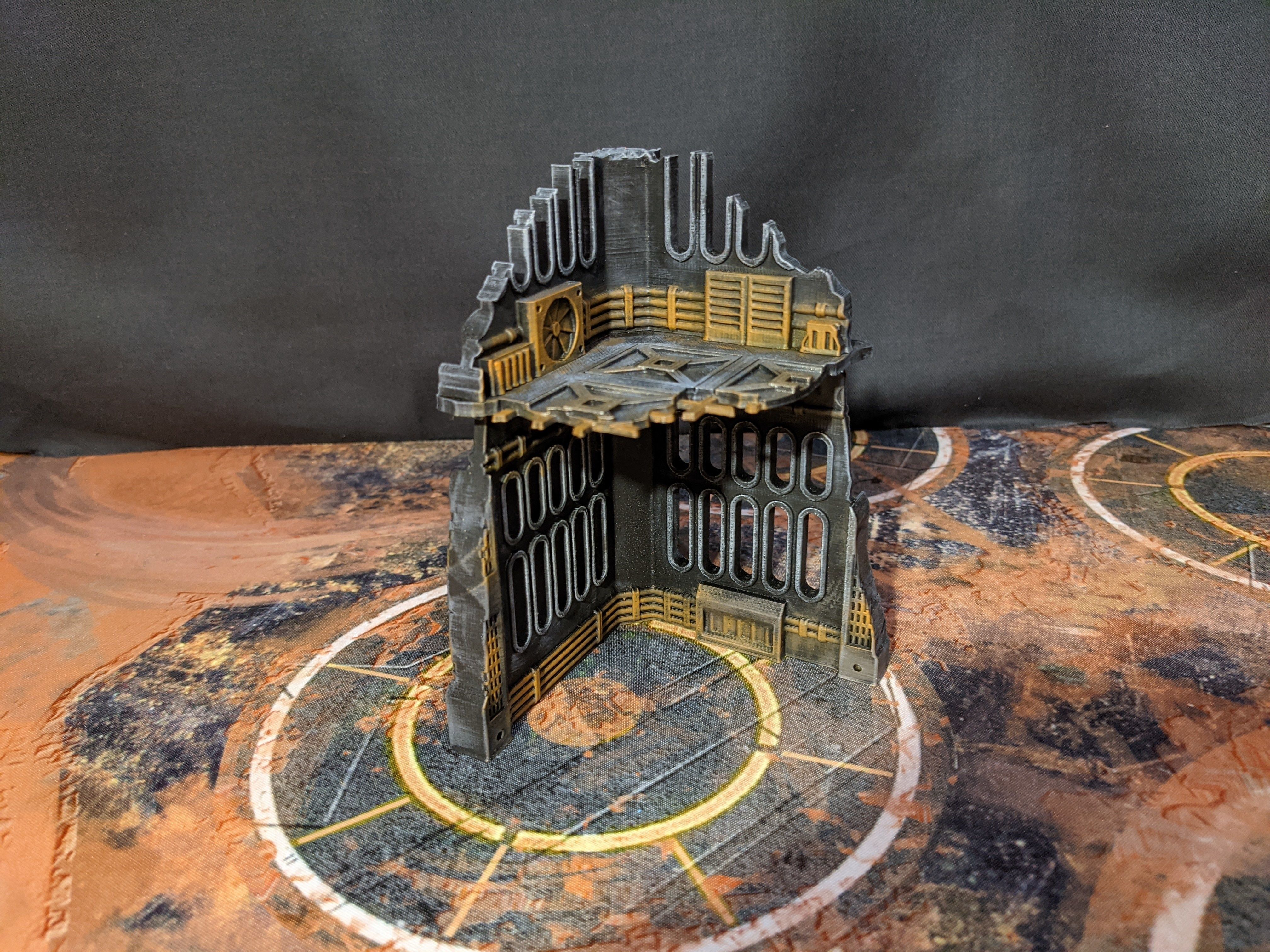Sci-fi Factory Ruins Sample model Free 3D print model_1