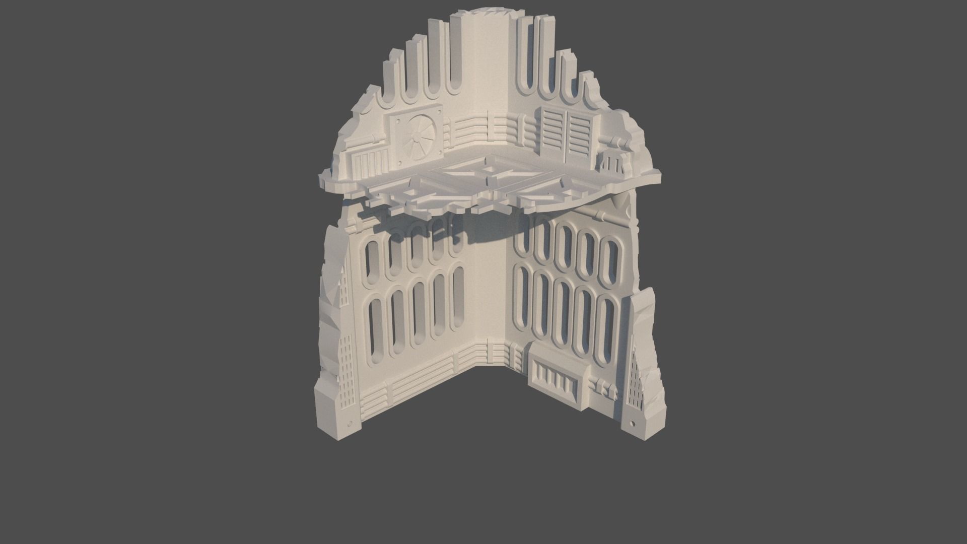 Sci-fi Factory Ruins Sample model Free 3D print model_3