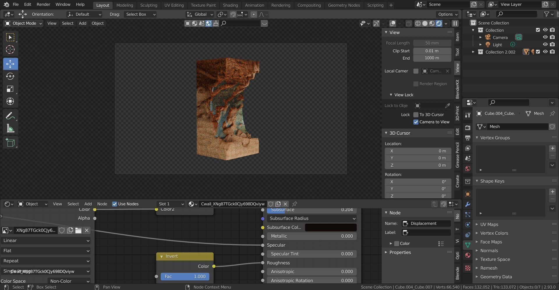 Modern artistic curved wood and resin Wall panel Module 3D model_16