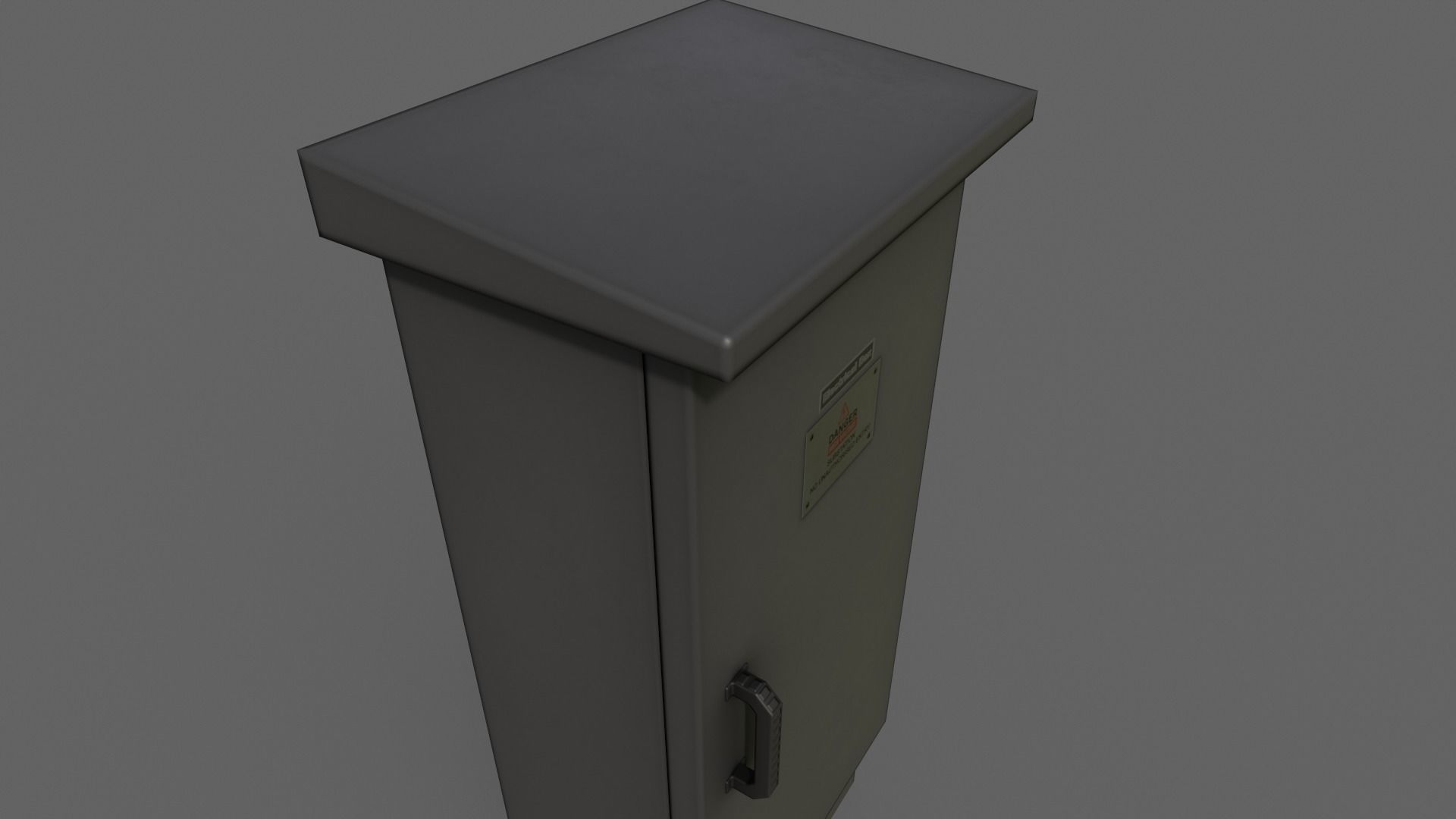 PBR Electric Box Black V5 Low-poly 3D model_4