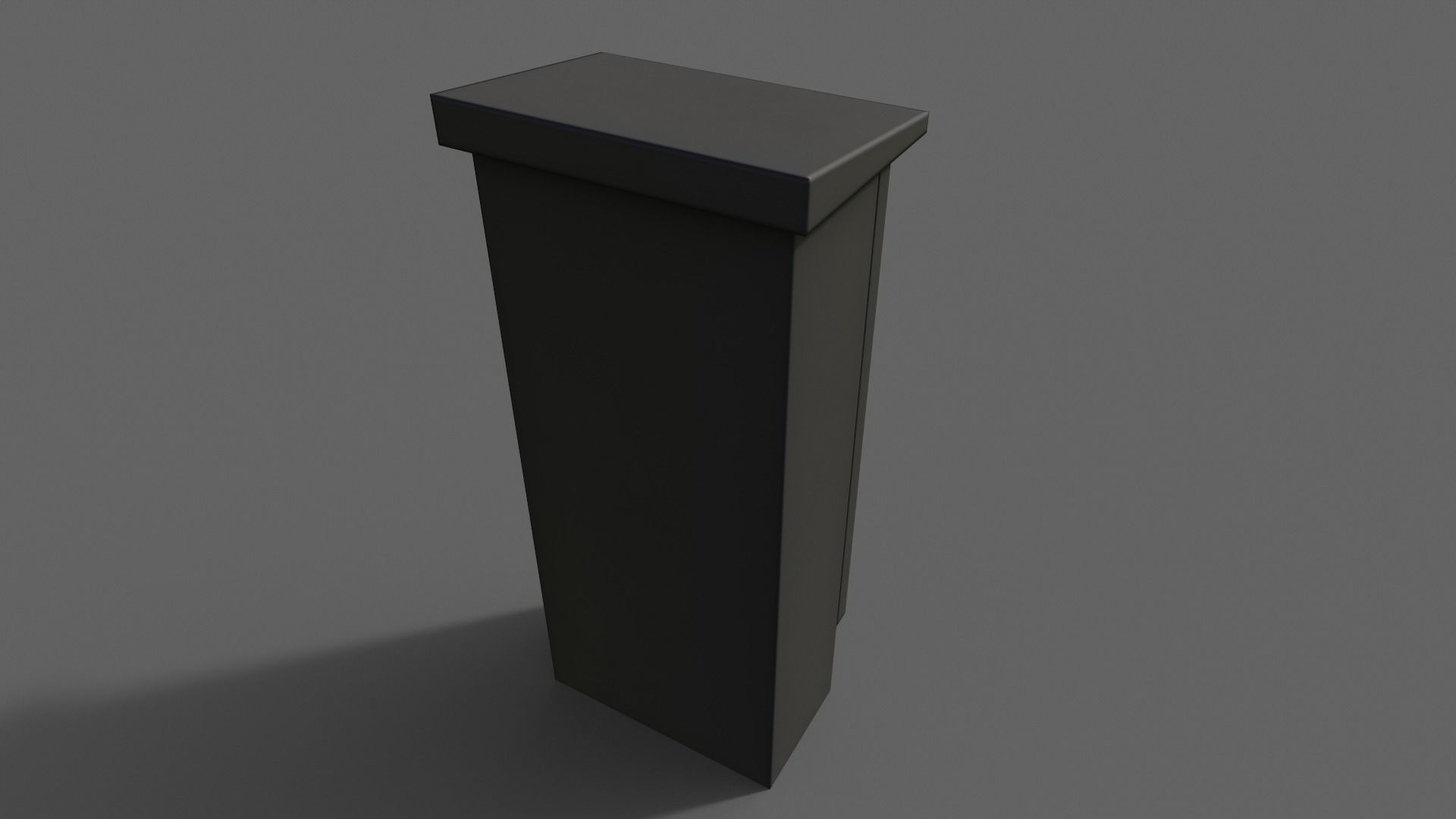 PBR Electric Box Black V5 Low-poly 3D model_8