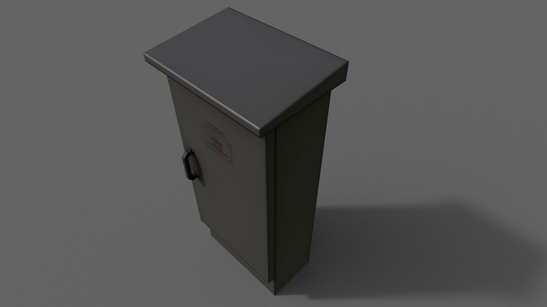 PBR Electric Box Black V5 Low-poly 3D model_6