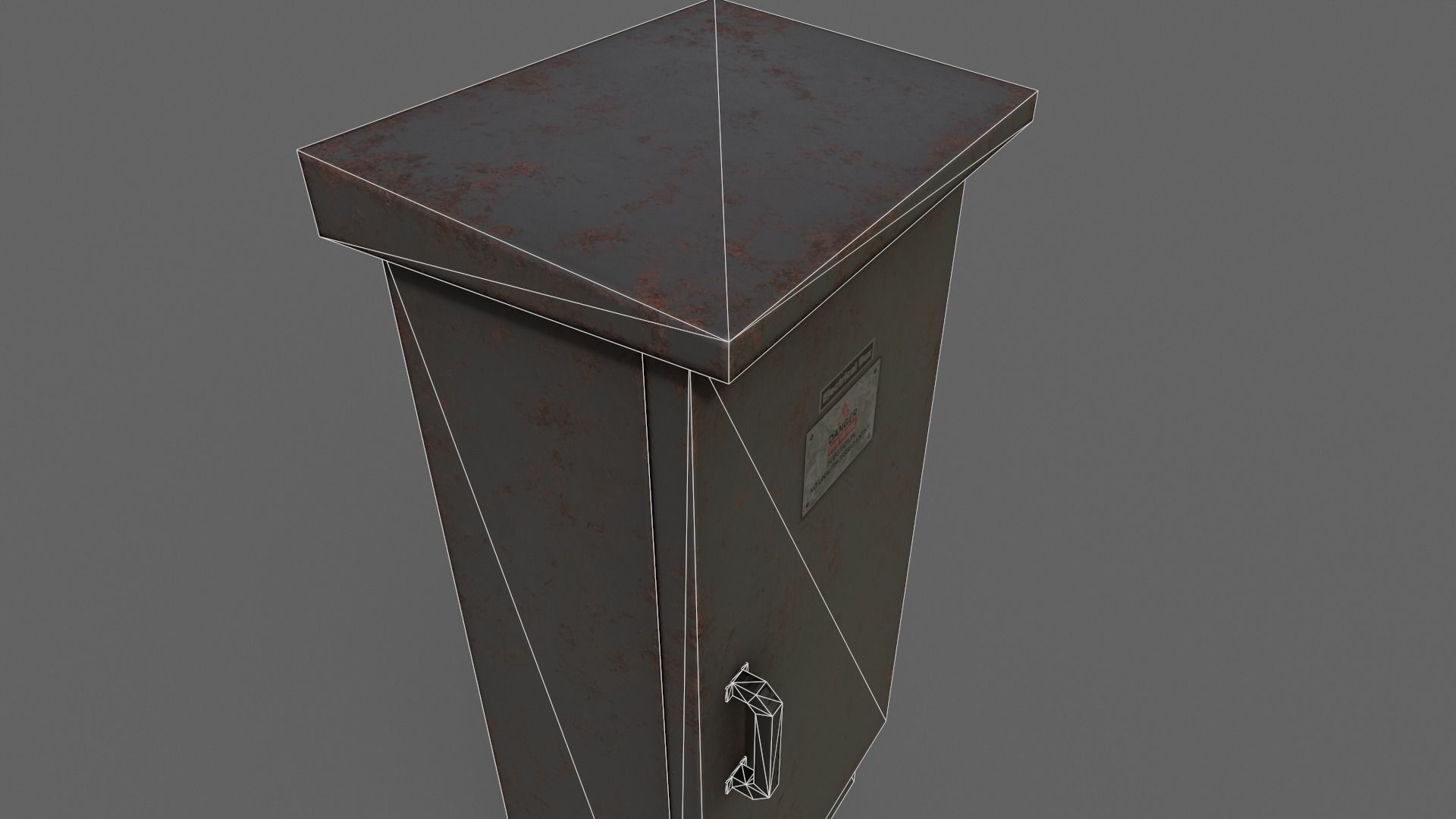 PBR Electric Box Black V5 Low-poly 3D model_18