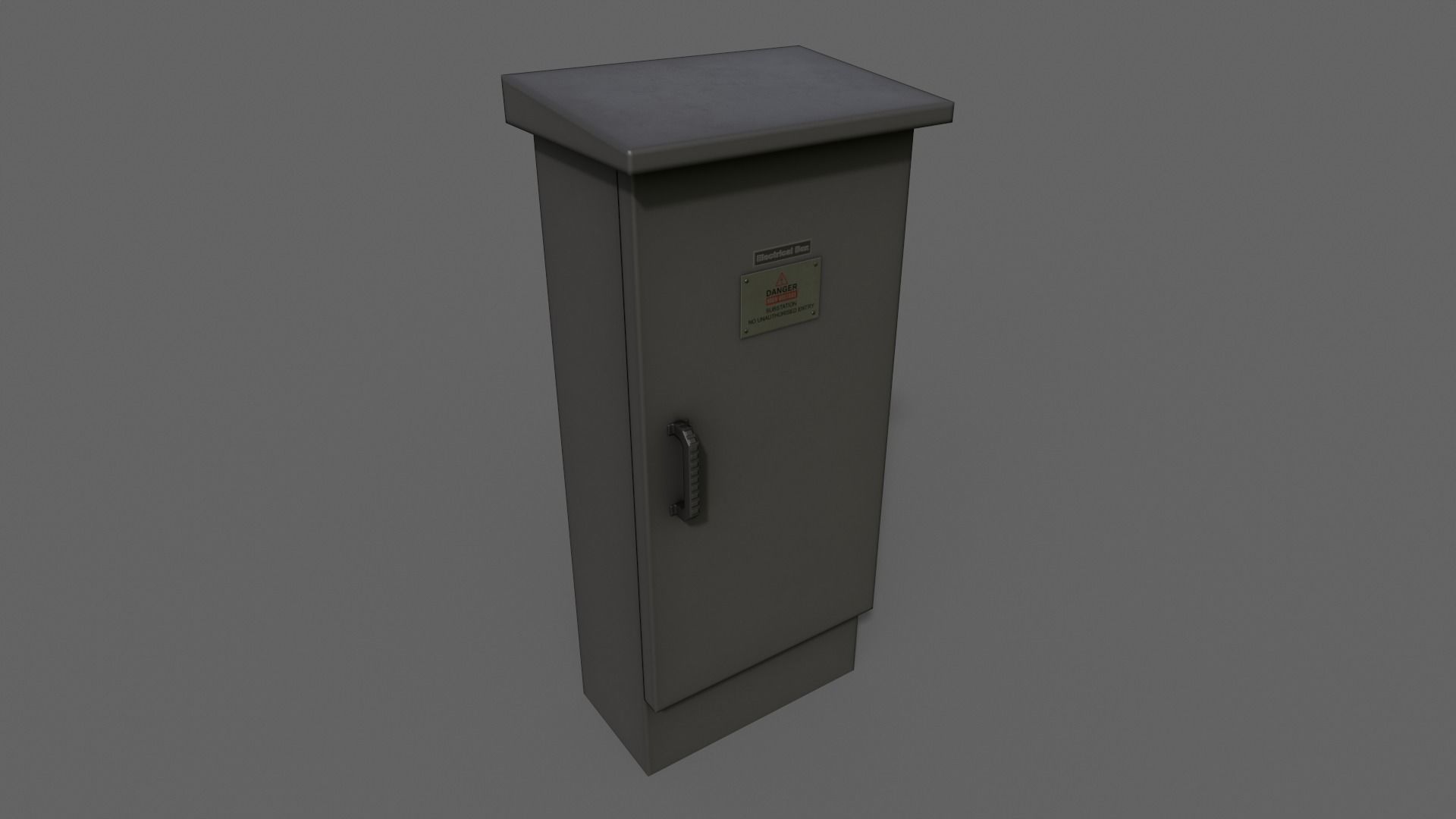 PBR Electric Box Black V5 Low-poly 3D model_2