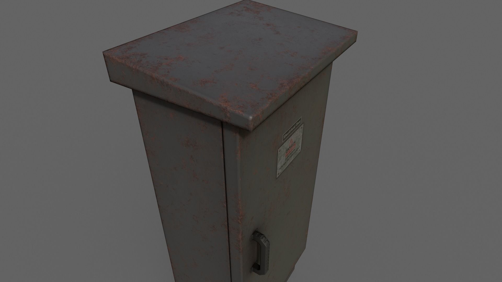 PBR Electric Box Black V5 Low-poly 3D model_11