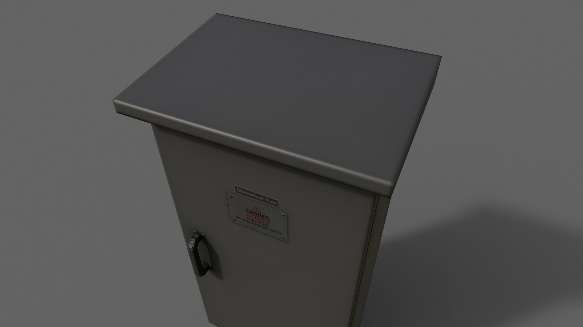 PBR Electric Box Black V5 Low-poly 3D model_5