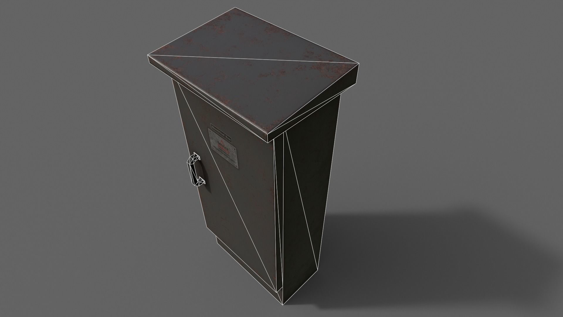 PBR Electric Box Black V5 Low-poly 3D model_20