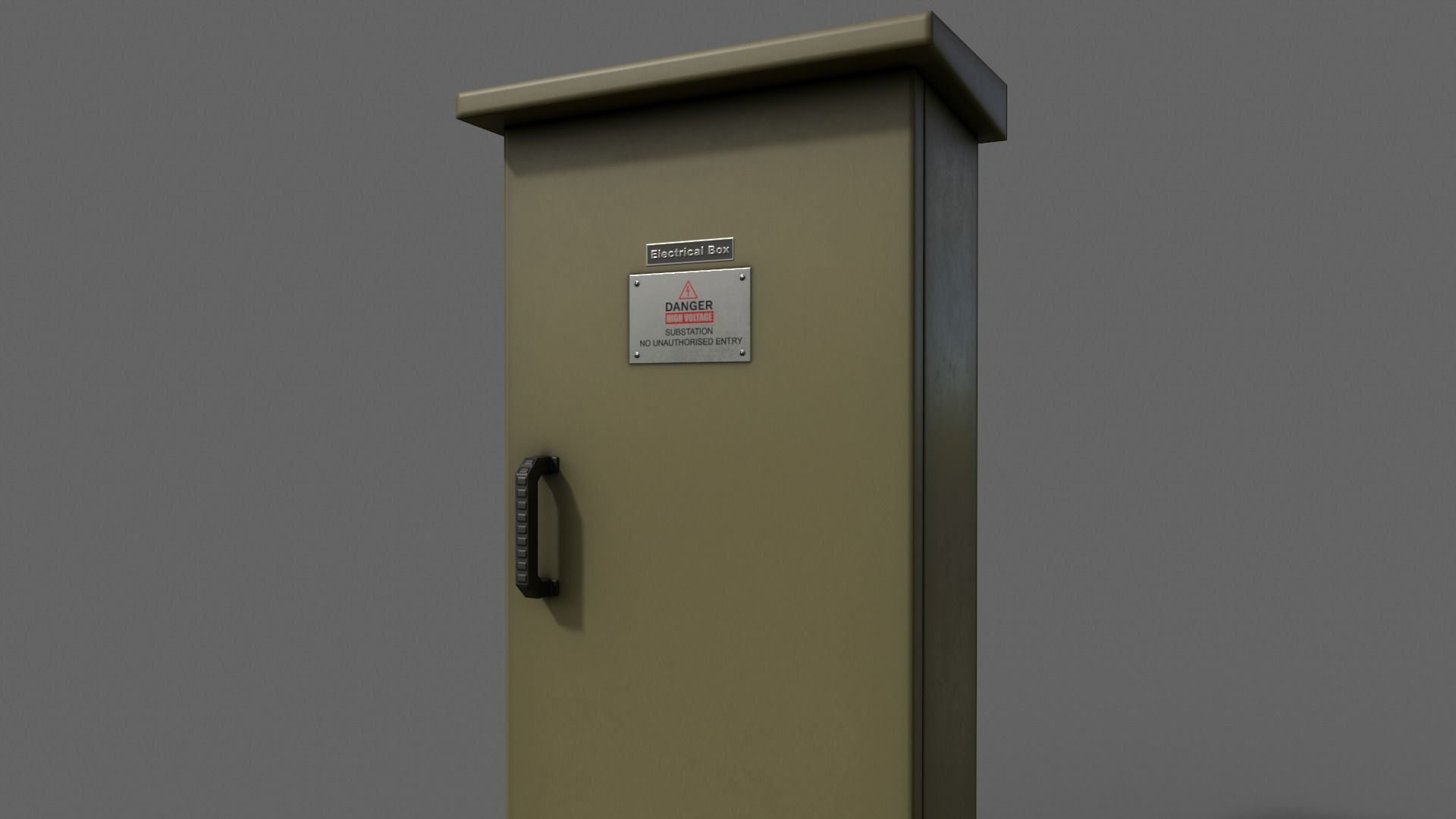 PBR Electric Box Brown V5 Low-poly 3D model_3