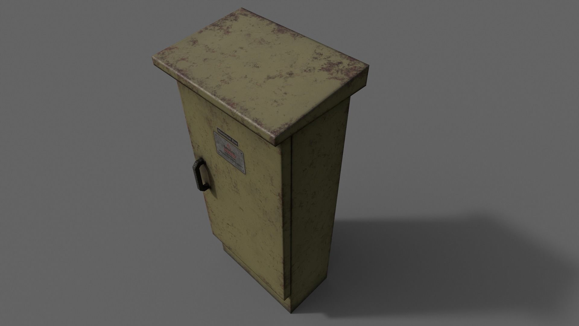PBR Electric Box Brown V5 Low-poly 3D model_13