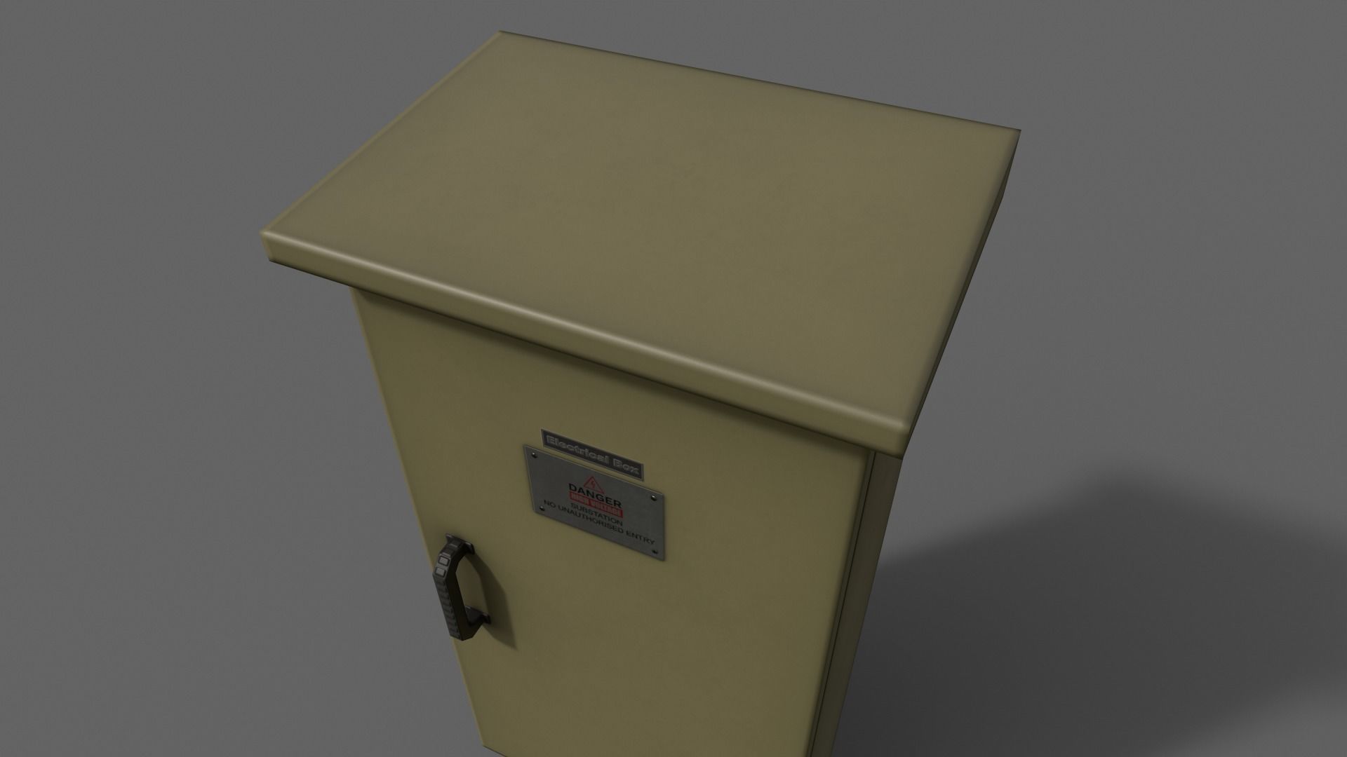 PBR Electric Box Brown V5 Low-poly 3D model_5