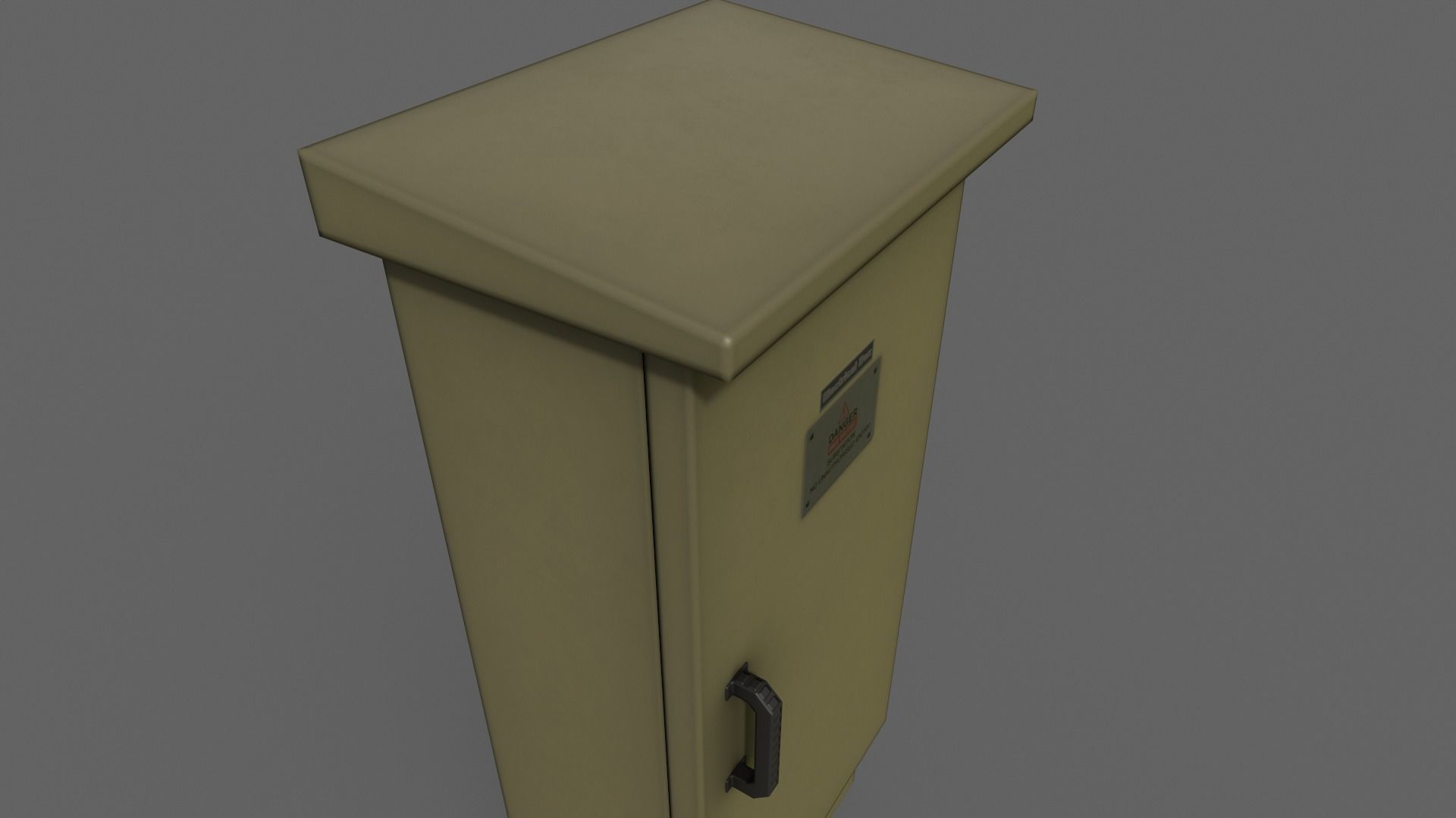 PBR Electric Box Brown V5 Low-poly 3D model_4