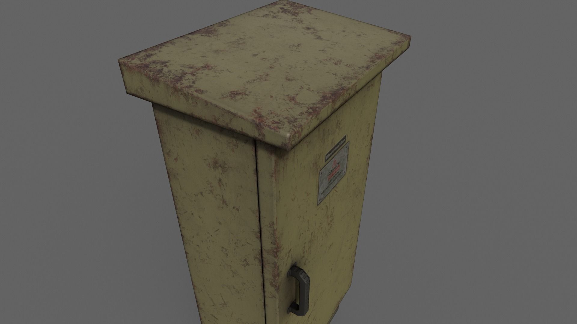 PBR Electric Box Brown V5 Low-poly 3D model_11