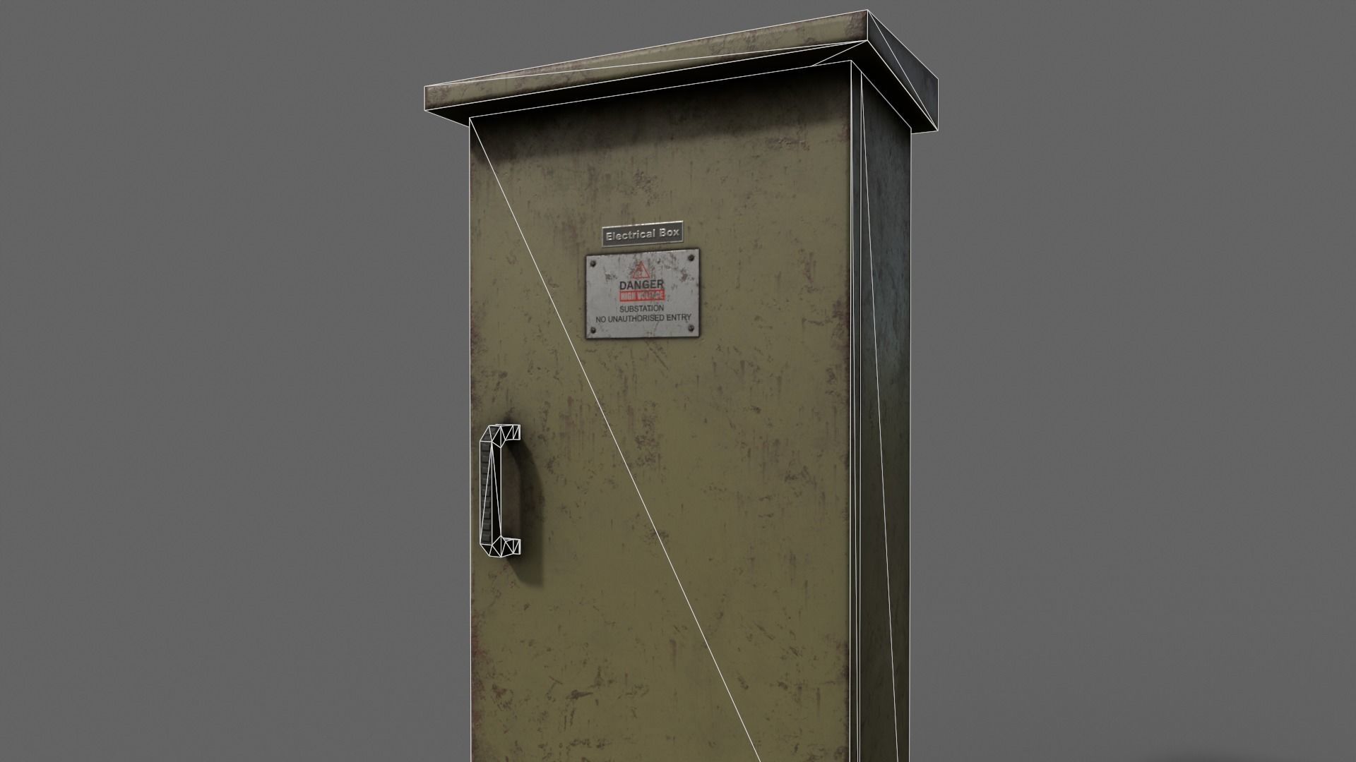 PBR Electric Box Brown V5 Low-poly 3D model_17