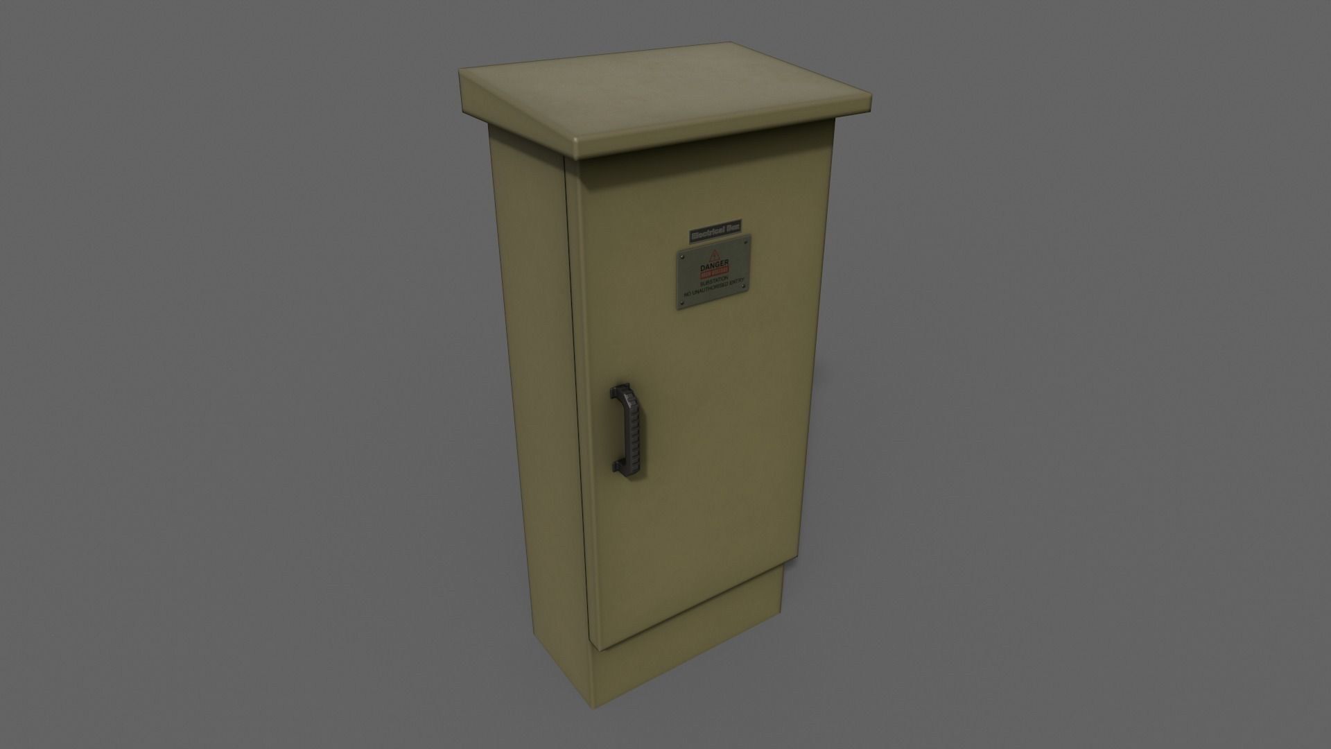 PBR Electric Box Brown V5 Low-poly 3D model_2