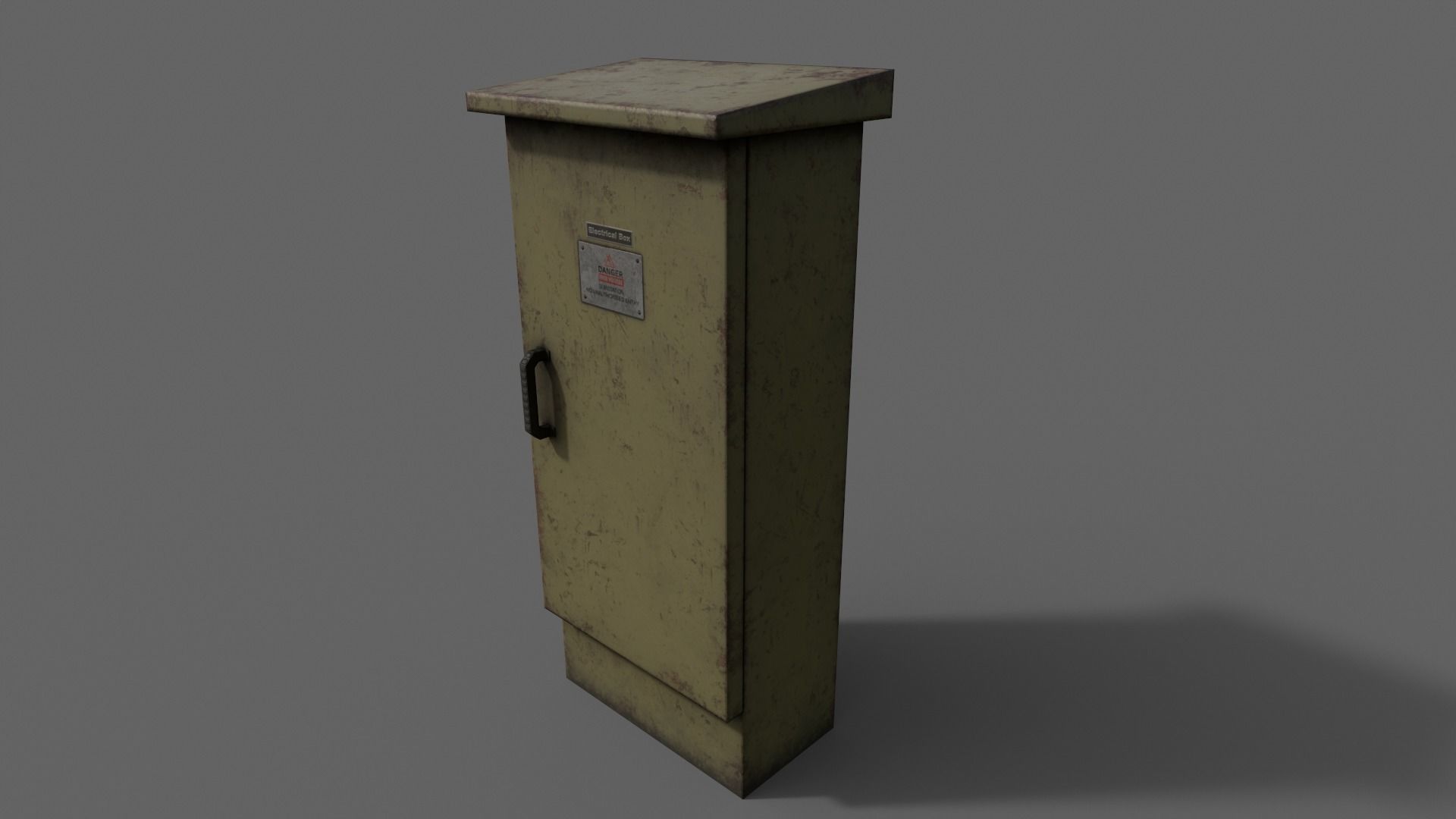 PBR Electric Box Brown V5 Low-poly 3D model_14