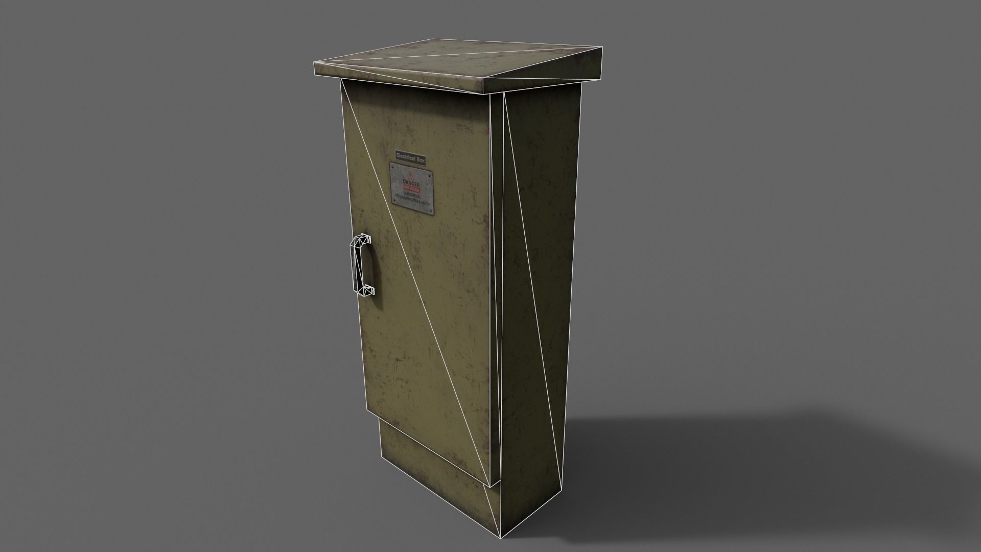 PBR Electric Box Brown V5 Low-poly 3D model_21