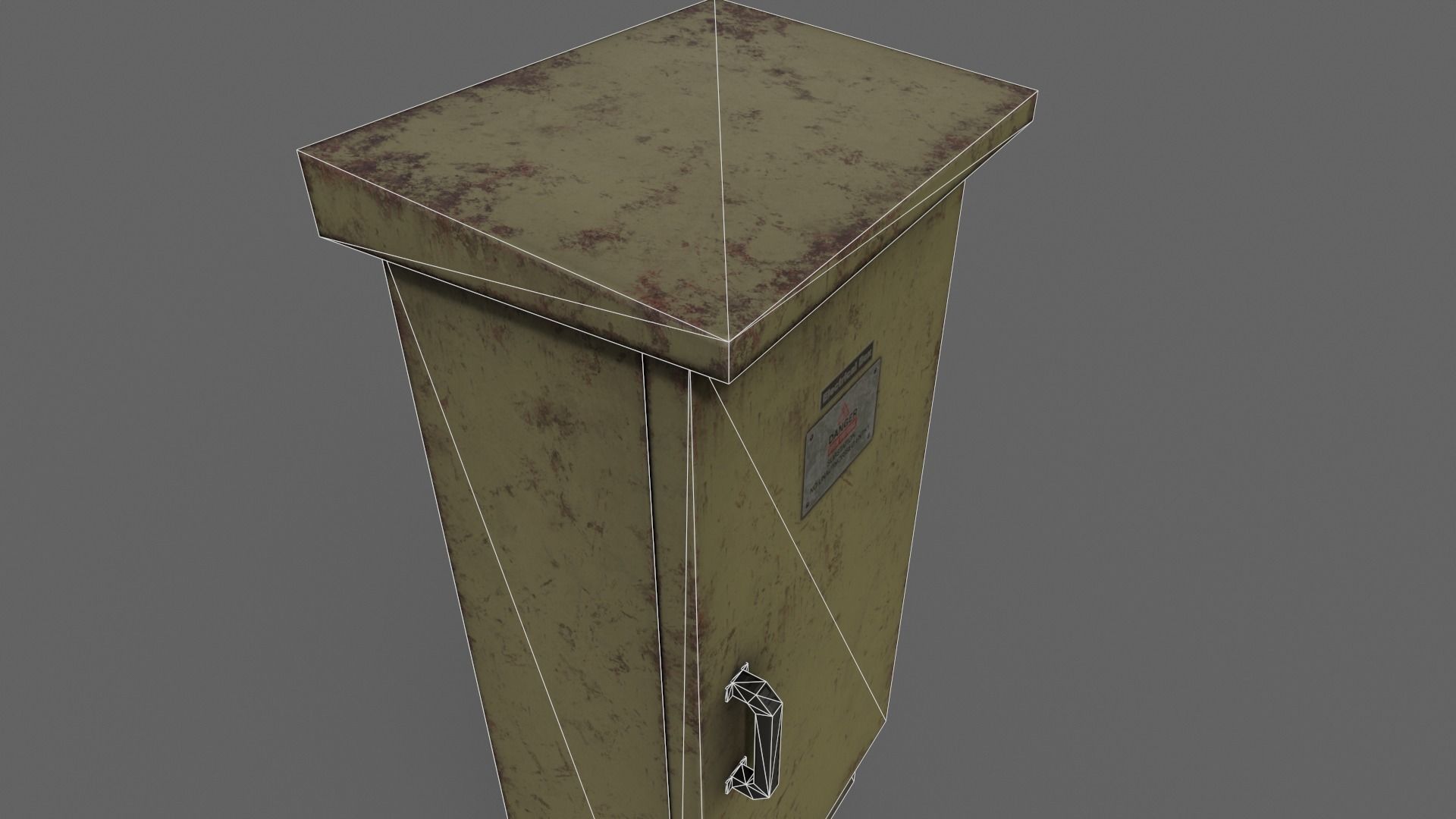 PBR Electric Box Brown V5 Low-poly 3D model_18