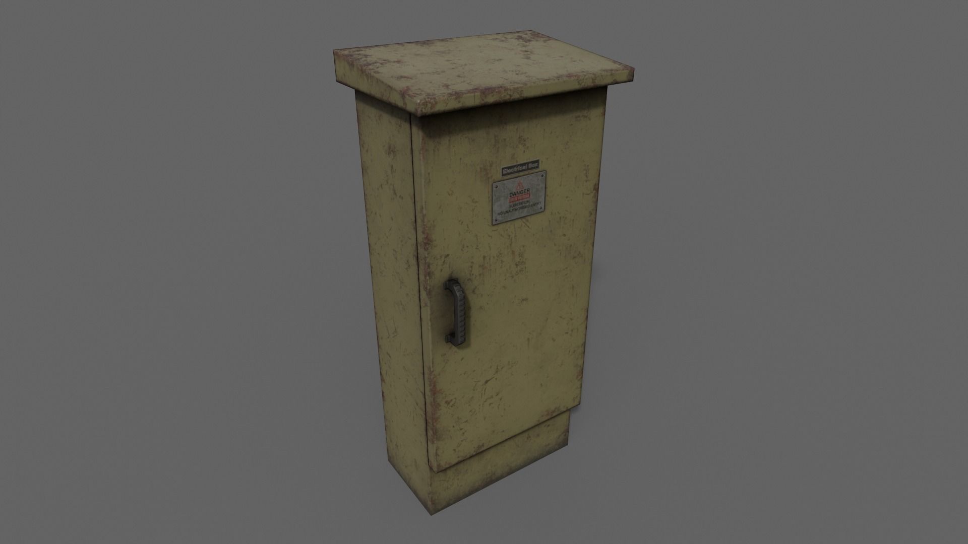 PBR Electric Box Brown V5 Low-poly 3D model_9