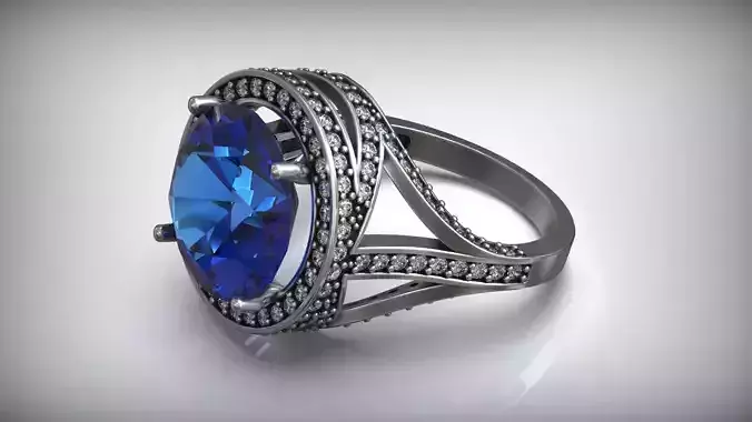 Cocktail Gemstone Sapphire Ring