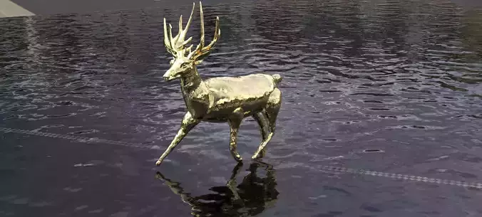 Reindeer statue 3D model