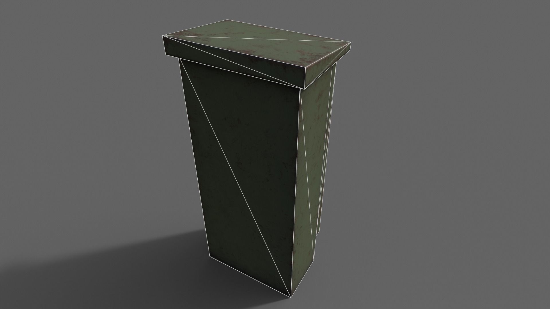 PBR Electric Box DarkGreen V5 Low-poly 3D model_22