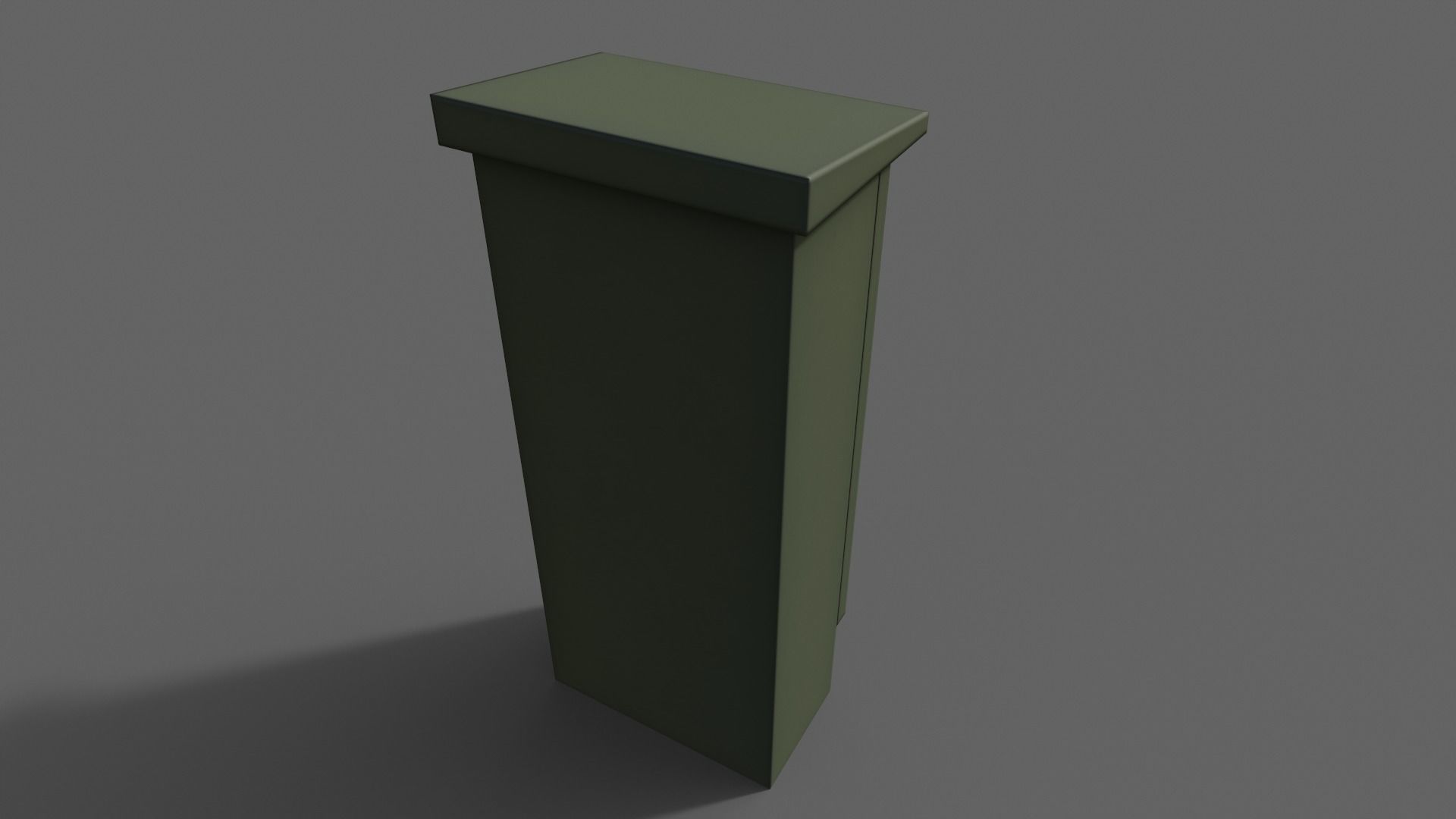PBR Electric Box DarkGreen V5 Low-poly 3D model_8