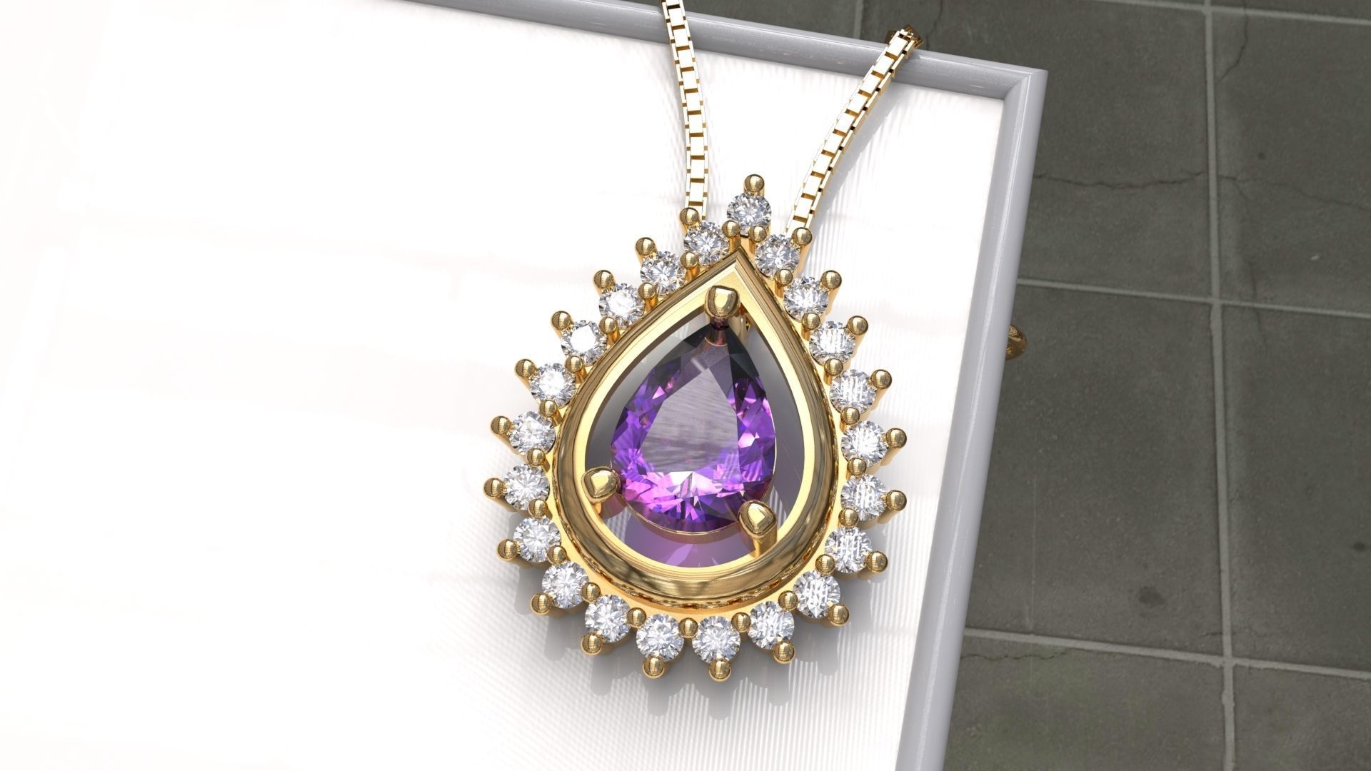 LEIDE DROP PENDANT 3D print model_2